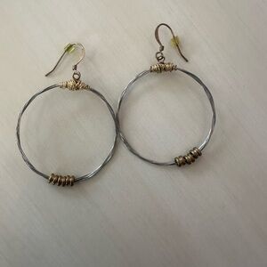 Elegant Silver and Gold Hoop Earrings